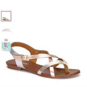 andrea Metallic Sandals